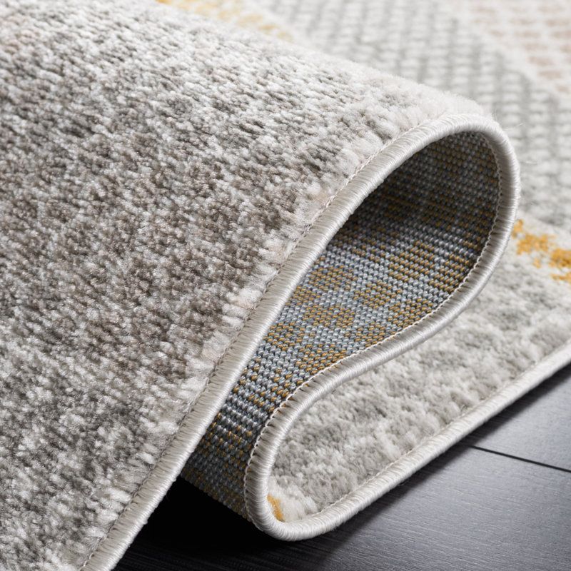 Wade Logan® Pearsons Performance Gray/Beige/Gold Rug & Reviews Wayfair